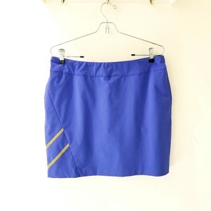 EP Sport Blue Pull-On Reflective Side Stripe 3" Active Golf Skort Sz Med